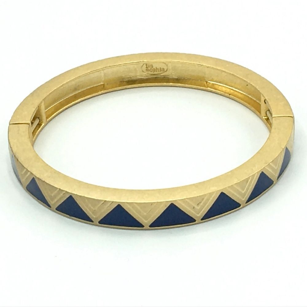 NWOT Lia Sophia "On Point" Navy and gold bracelet